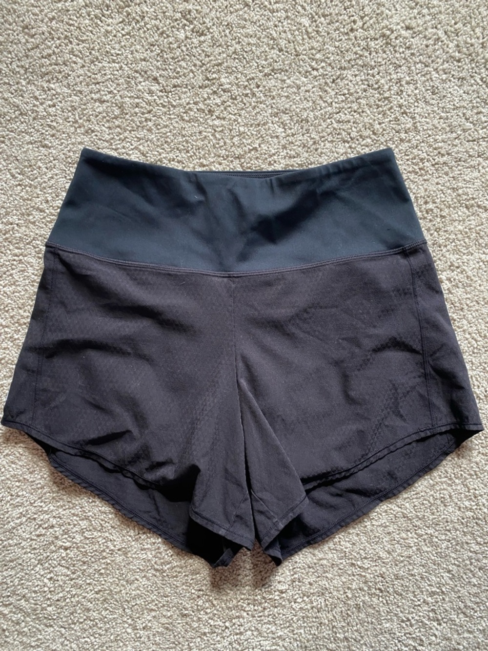 Oiselle Black High-Waist Running Shorts